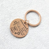 Custom Family Gift Keychain Engraved Photos Name Date Key Chain