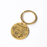Custom Family Gift Keychain Engraved Photos Name Date Key Chain