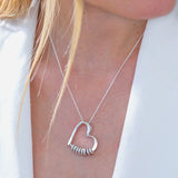 Personalized Family Heart Pendant Necklace - Family Necklace Gift for Mom