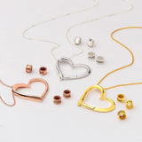 Personalized Family Heart Pendant Necklace - Family Necklace Gift for Mom