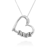 Personalized Family Heart Pendant Necklace - Family Necklace Gift for Mom