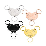 Engraved Family Keychain Set Dad Mom Kids Gift Key Ring