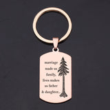 Personalized Family Keychain 3-color Charm Marriage Us Family