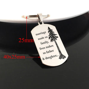 Personalized Family Keychain 3-color Charm Marriage Us Family