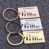 Personalized Family Love Keychain Name for Parents Children