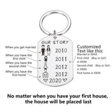 Family Love Keyring, Personalized Keychain Name for Parent, Children Bag Charm