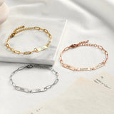 Personalized Family Multiple Name Bracelet Stainless Steel Bangle