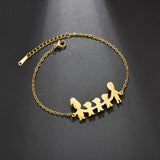 Personalized Family Name Bracelet ID Stainless Steel Jewelry Bangle