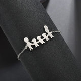 Personalized Family Name Bracelet ID Stainless Steel Jewelry Bangle