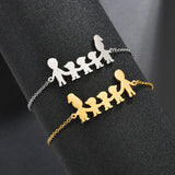 Personalized Family Name Bracelet ID Stainless Steel Jewelry Bangle