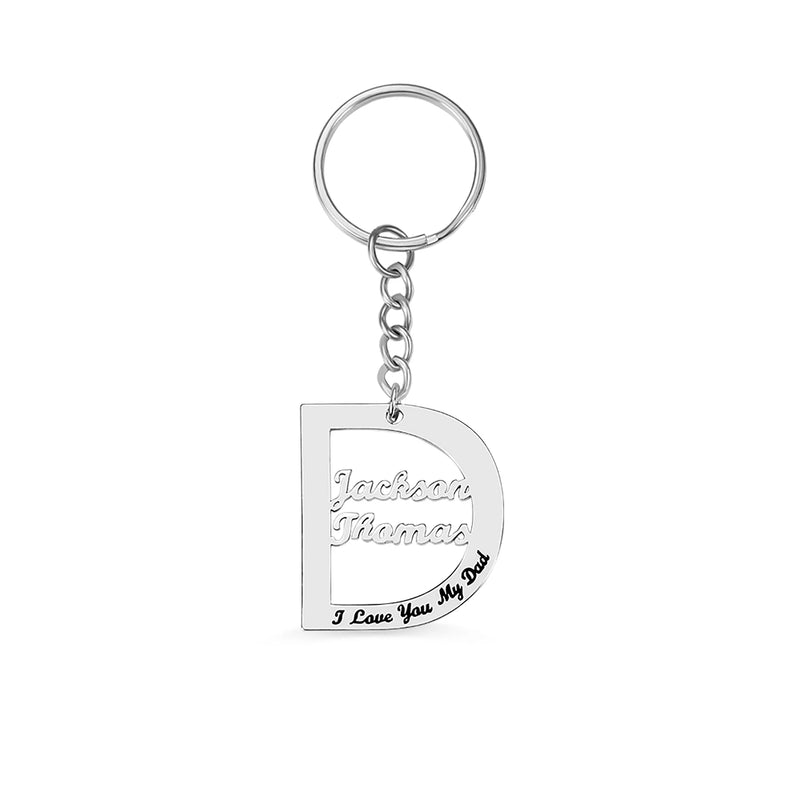 Family Name Keychain for Father Husband Men Car Anniversary