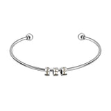 Personalized Family Names Beads Cuff Bracelet Monogram Bangle