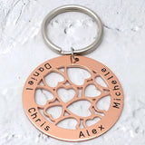 Custom Family Names Keychain Engraved Children's Name Key Chain