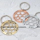 Custom Family Names Keychain Engraved Children's Name Key Chain