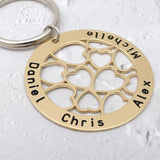 Custom Family Names Keychain Engraved Children's Name Key Chain