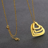Personalized Stainless Steel Heart Necklace with Family Names