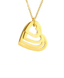 Personalized Stainless Steel Heart Necklace with Family Names