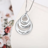 Personalized Family Necklaces Engraved 3 Name Necklace BFF Necklace