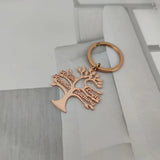 Personalized Family Tree Pendant Keychain Gift for Women