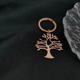 Personalized Family Tree Pendant Keychain Gift for Women