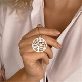 Custom Family Tree Name Necklace, Stainless Steel, Up to 6 Names