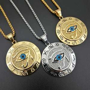 God's Eye Necklace Stainless Steel Pendant Gift