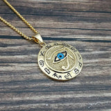 God's Eye Necklace Stainless Steel Pendant Gift
