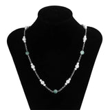 Pearl Two-Color Beaded Necklace Hip-Hop Men's Jewelry