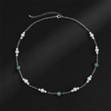 Pearl Two-Color Beaded Necklace Hip-Hop Men's Jewelry