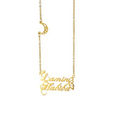 Custom Stainless Steel Logo Necklace with Crown Pendant