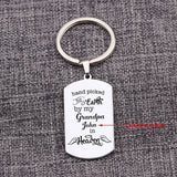 Grandpa Memorial Keychain: hand picked for earth by my grandpa in Heaven