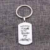 Grandpa Memorial Keychain: hand picked for earth by my grandpa in Heaven