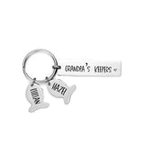 Personalized Father's Gift Keychain Fish Charms Kids Name GRANDPA'S KEEPERS