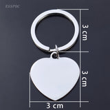 Custom Father's Keychain Papa Kid Name Heart Shape Key Chains Pendant
