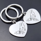 Custom Father's Keychain Papa Kid Name Heart Shape Key Chains Pendant