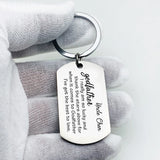 Personalized Uncle Auntie Keychain Charm Jewelry Godparent Gift