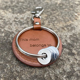 Personalized Family Names Leather Keychain