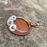 Personalized Family Names Leather Keychain