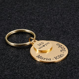 Personalized Fathers Keychain Children Name Original Gift for Daddy Car Key Dad