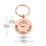 Personalized Fathers Keychain Children Name Original Gift for Daddy Car Key Dad