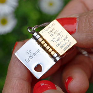 Personalized Book Necklace for Couples