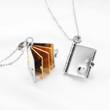 Personalized Book Necklace for Couples