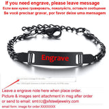 Personalized Chain Bracelet Name Engraved for Women