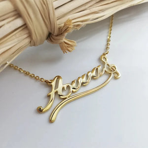 Personalized Flower Name Necklaces For Women Girl Favorite Jewelry Musical Note