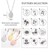 Personalized Flower Necklace Birth Month Pendant