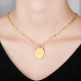 Personalized Flower Necklace Pendant - Birth Month Stainless Steel Pendant