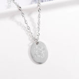 Personalized Flower Necklace Pendant - Birth Month Stainless Steel Pendant