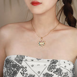 Flower Style Diamond Name Necklace Personalized Zircon Crystal Jewelry