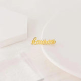 Personalized Font Name Brooch Stainless Steel Women Jewelry