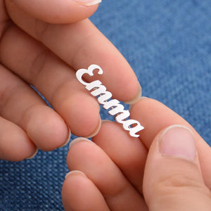 Personalized Font Name Brooch Stainless Steel Women Jewelry
